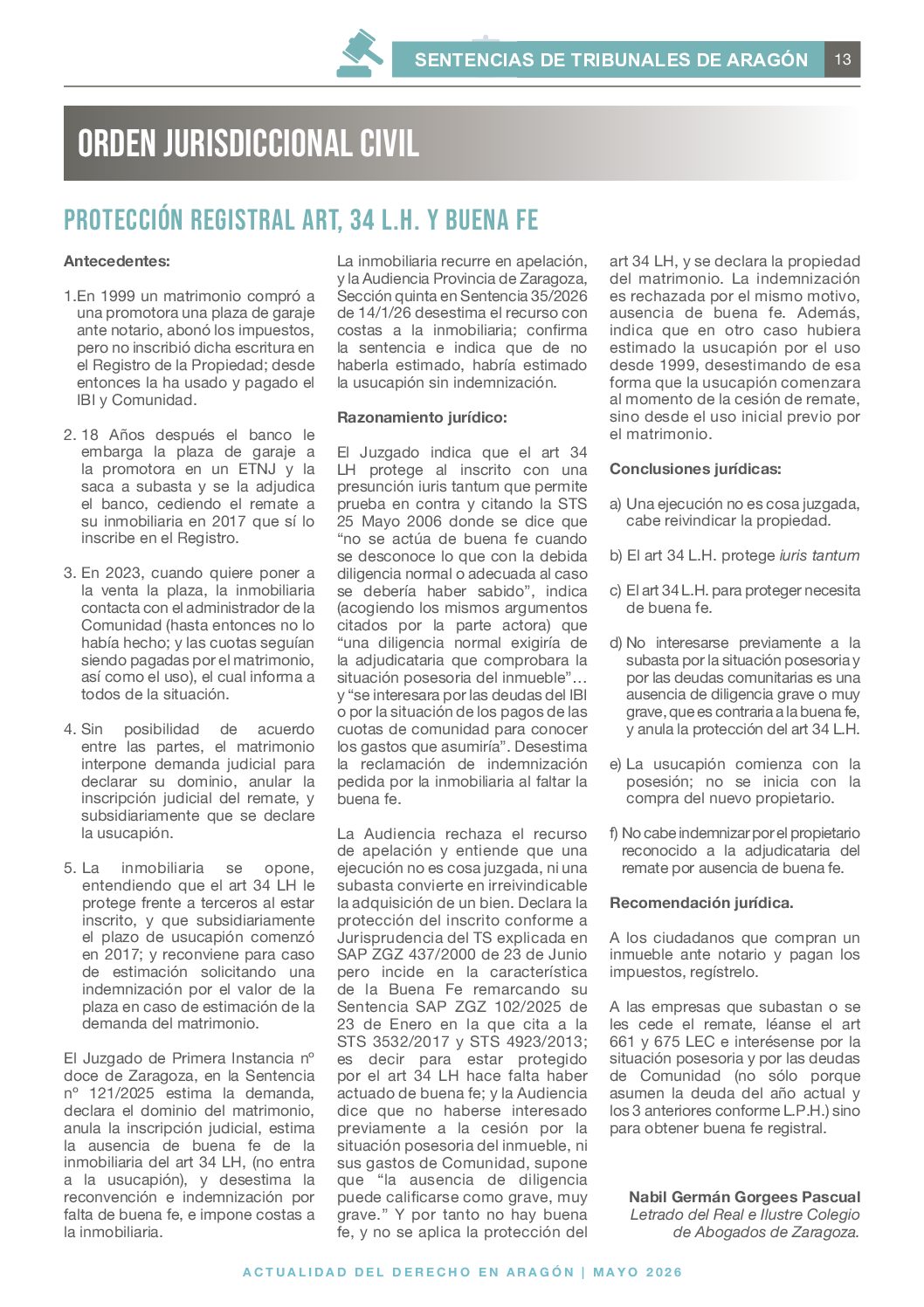 REVISTA ACTUALIDAD DEL DERECHO EN ARAGÓN