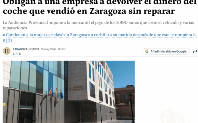 Condenan en Zaragoza a una empresa por vender un coche de segunda mano siniestrado y sin reparar